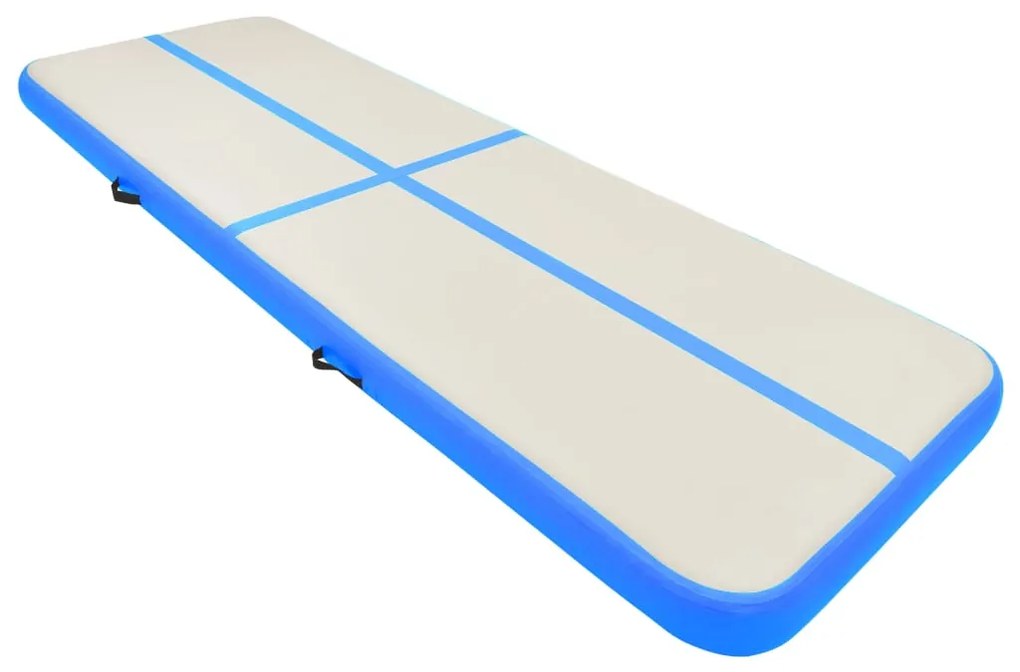 vidaXL Στρώμα Ενόργανης Φουσκωτό Μπλε 400 x 100 x 20 εκ. PVC με Τρόμπα