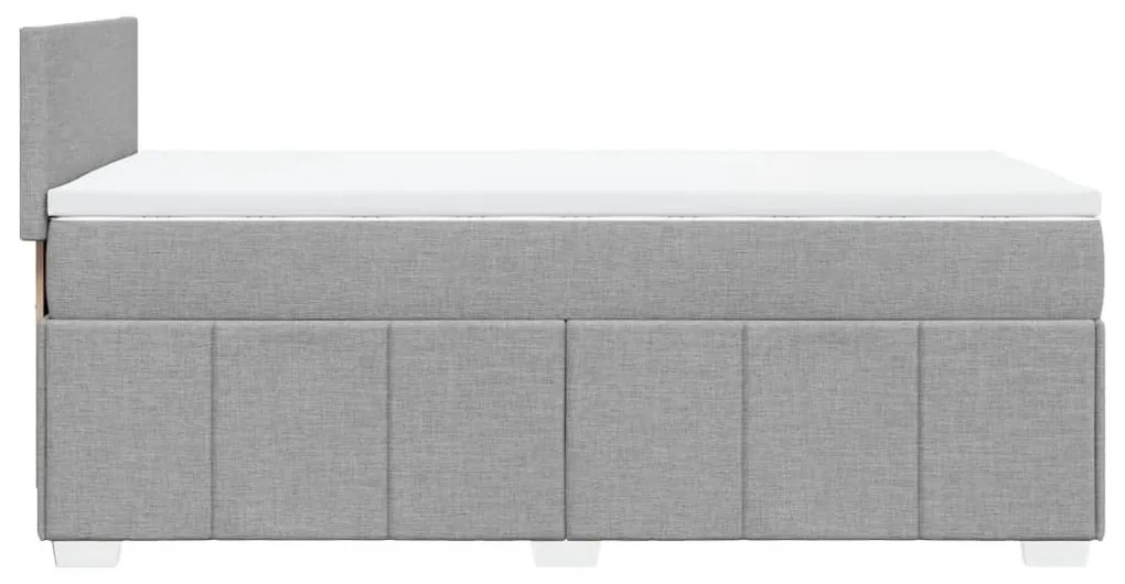 ΚΡΕΒΑΤΙ BOXSPRING ΜΕ ΣΤΡΩΜΑ ΑΝΟΙΧΤΟ ΓΚΡΙ 80X200 ΕΚ. ΥΦΑΣΜΑΤΙΝΟ 3286888