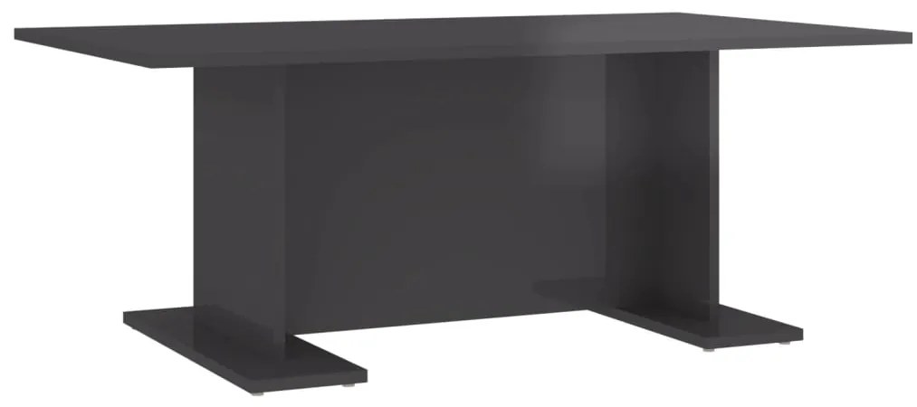 vidaXL Τραπεζάκι Σαλονιού Γυαλιστερό Γκρι 103,5x60x40 εκ. Μοριοσανίδα