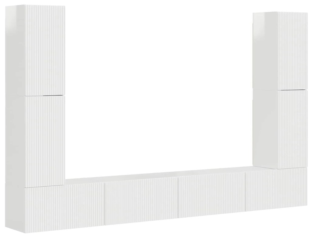 vidaXL 4 pcs Υψηλής γυαλάδας λευκό