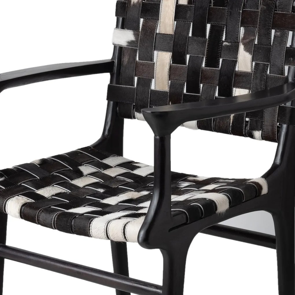 Καρέκλες S Line με μπράτσα και πλέξη με pony skin SS256-9171