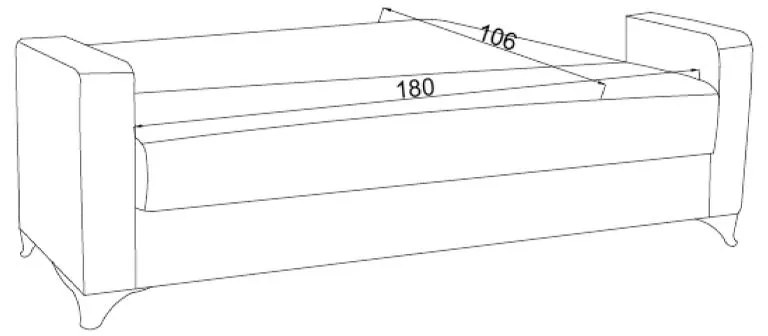 Σετ σαλονιού Vox 2τεμ ύφασμα σε κρεμ απόχρωση 214x83x82 εκ.
