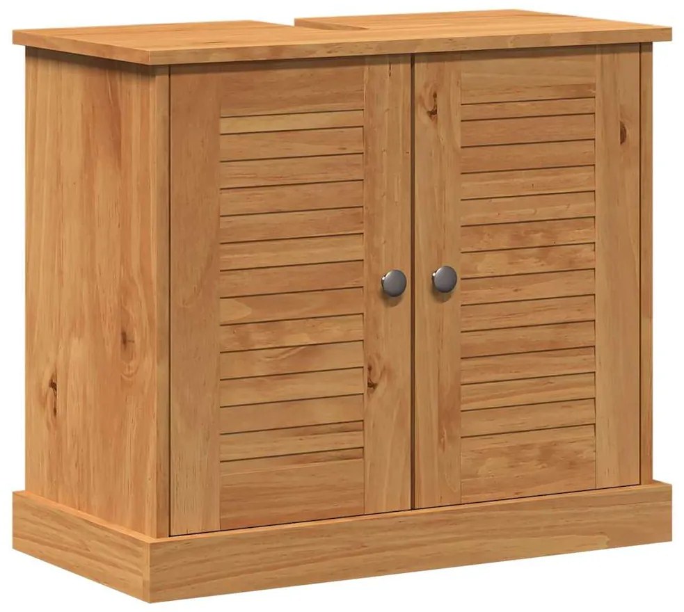 vidaXL Νιπτήρας VIGO καφέ μελί 67.5 x 34 x 59 εκ Μασίφ ξύλο πεύκου