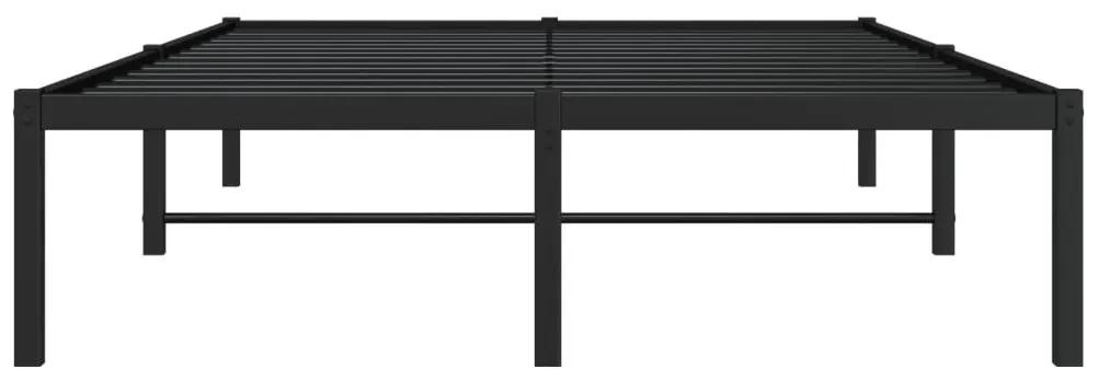Πλαίσιο Κρεβατιού Μαύρο 120 x 190 εκ. Μεταλλικό - Μαύρο