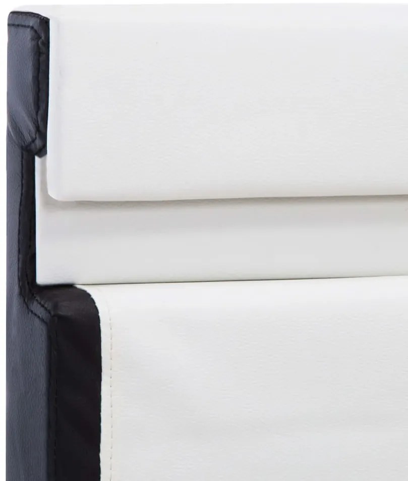 vidaXL Πλαίσιο Κρεβατιού με LED Λευκό 140x200 εκ. από Συνθετικό Δέρμα