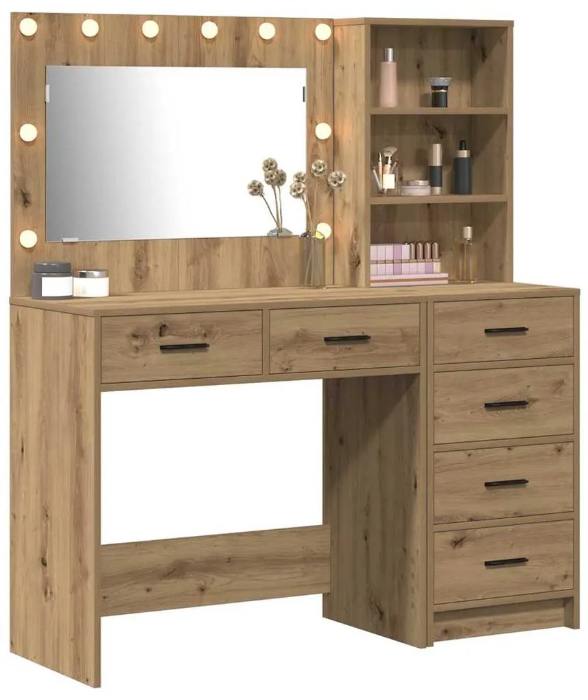vidaXL Τραπέζι περιποίησης Καφέ 78.5 x 41 x 135 εκ Επεξεργασμένο ξύλο