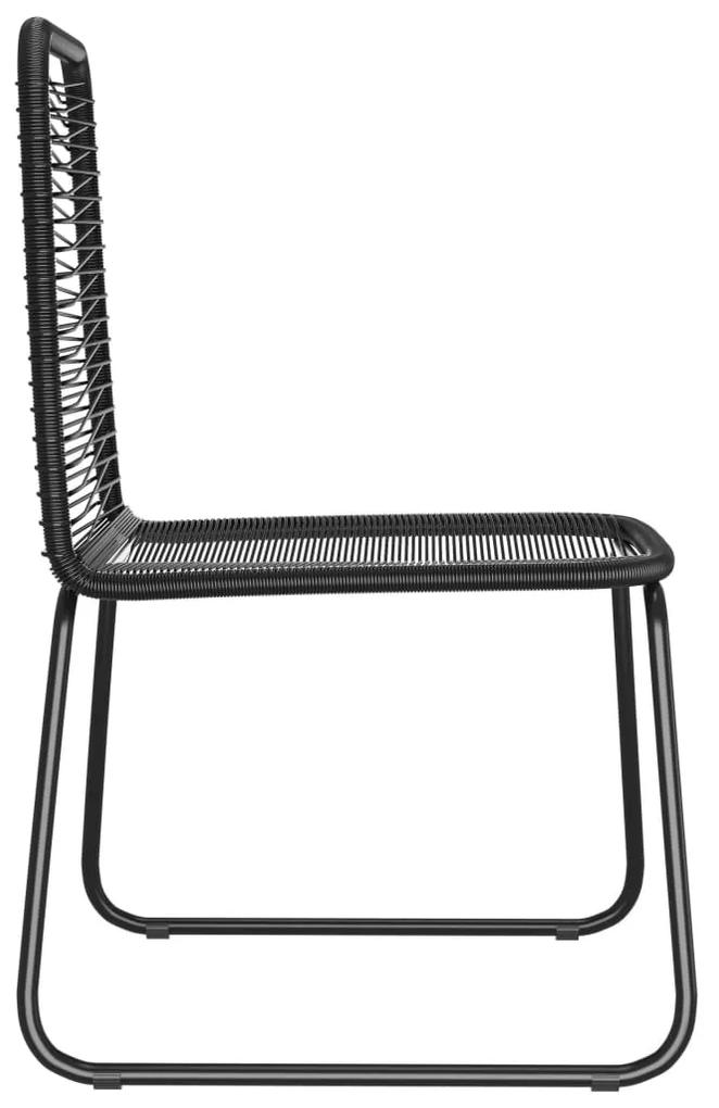 vidaXL Καρέκλες Εξωτερικού Χώρου 4 τεμ. Μαύρες Συνθετικό Ρατάν