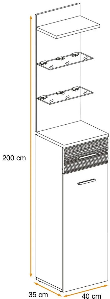Swap XIX Σύνθεση Καφέ δρυς 280x180x40