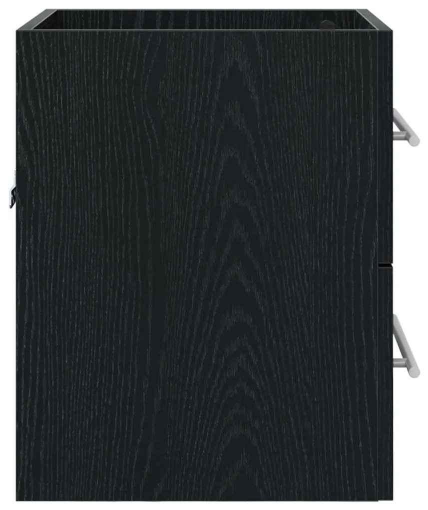 vidaXL Ντουλάπι νιπτήρα με συρτάρι Μαύρη Οξυά 38,5 x 41 x 48 εκ