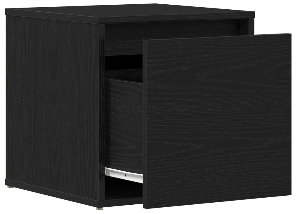 vidaXL Κουτί Συρταριού Μαύρο Δρυς 40,5x40x40 εκ. Επεξεργασμένο Ξύλο