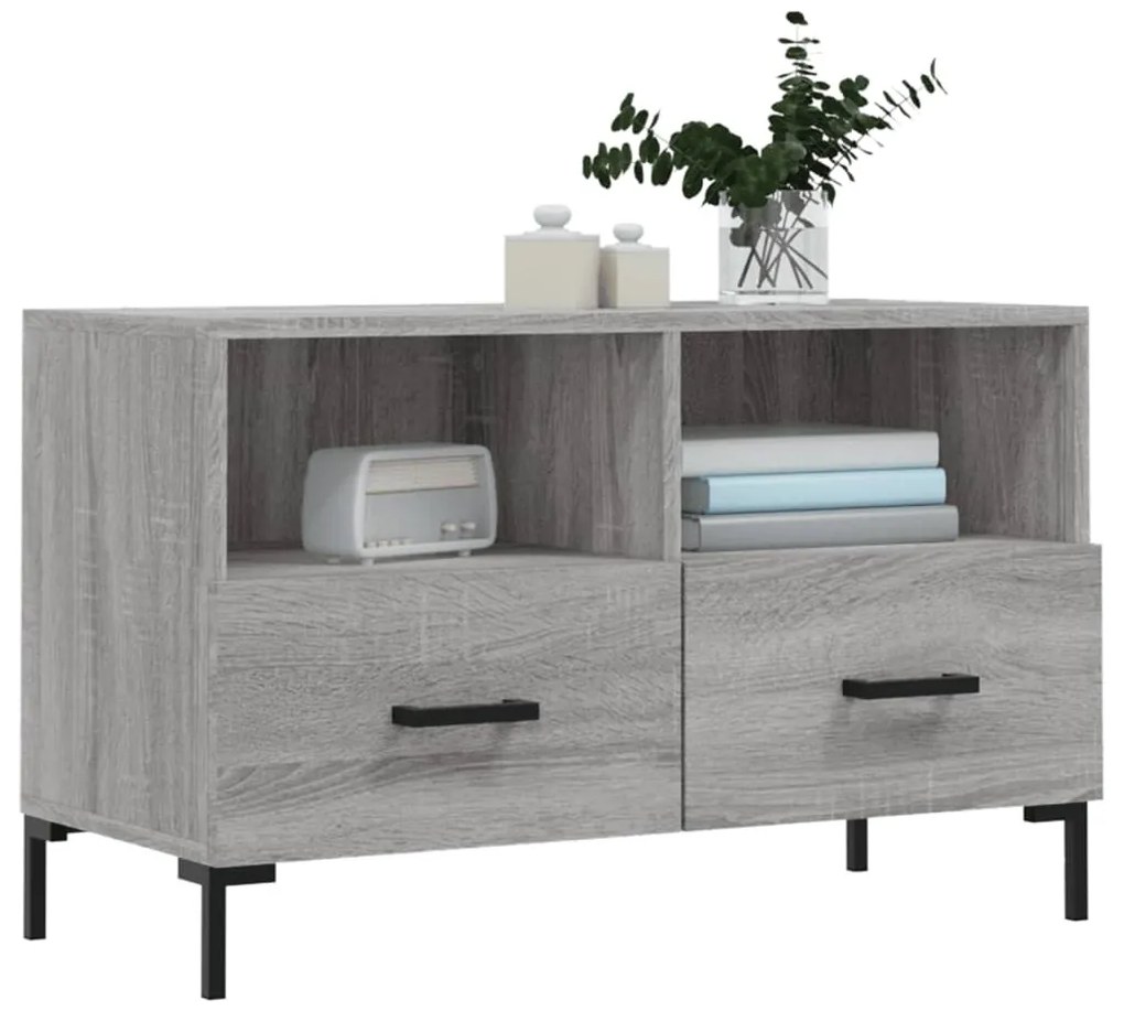 vidaXL Έπιπλο Τηλεόρασης Γκρι Sonoma 80x36x50 εκ. από Επεξεργ. Ξύλο