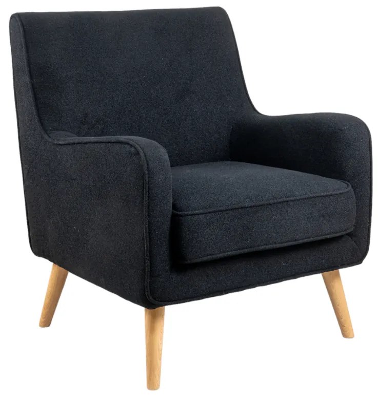 Πολυθρόνα Υφασμάτινη Μαύρη 70,5x80x88,5εκ. Zen Collection 24.34.50229