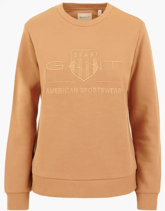 Μπλούζα γυναικεία GANT Tonal Archive Shield C-neck Caramel Beige