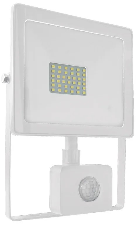 WHITE SENSOR LED SMD FLOOD LUMINAIRE IP66 30W 6000K 2650Lm 230V RA80 ACA Q3060WS