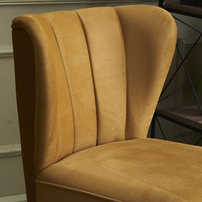 Καρέκλα Layla Megapap υφασμάτινη χρώμα χρυσό 67x50x80εκ. - PRGP043-0005,4 - PRGP043-0005,4