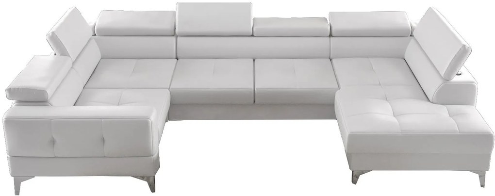 Γωνιακός καναπές Soreko Max I Eco LTHR-Leuko-Αριστερή