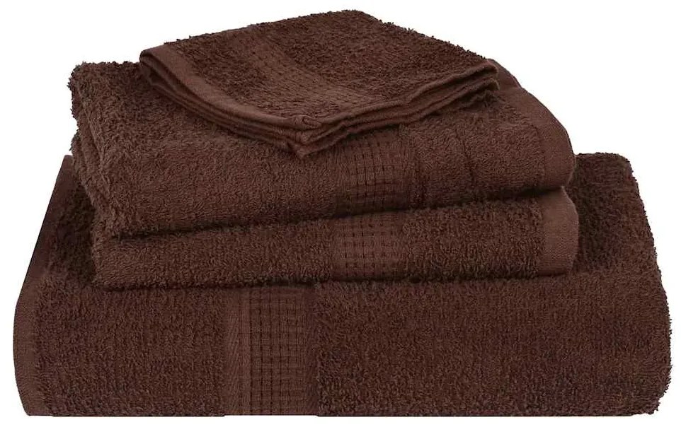 vidaXL Πετσέτες Μπάνιου FROGN 10 τεμ. Καφέ 100x150 εκ. 360 γρ./μ²