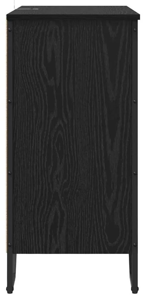 vidaXL Πλαϊνό γραφείο Μαύρη δρυς 78 x 35.5 x 74.5 εκ.