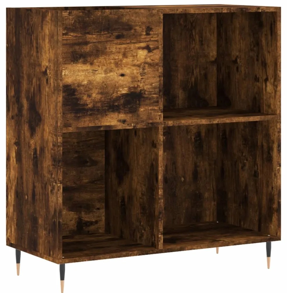 vidaXL Δισκοθήκη Καπνιστή Δρυς 84,5 x 38 x 89 εκ. από Επεξεργ. Ξύλο