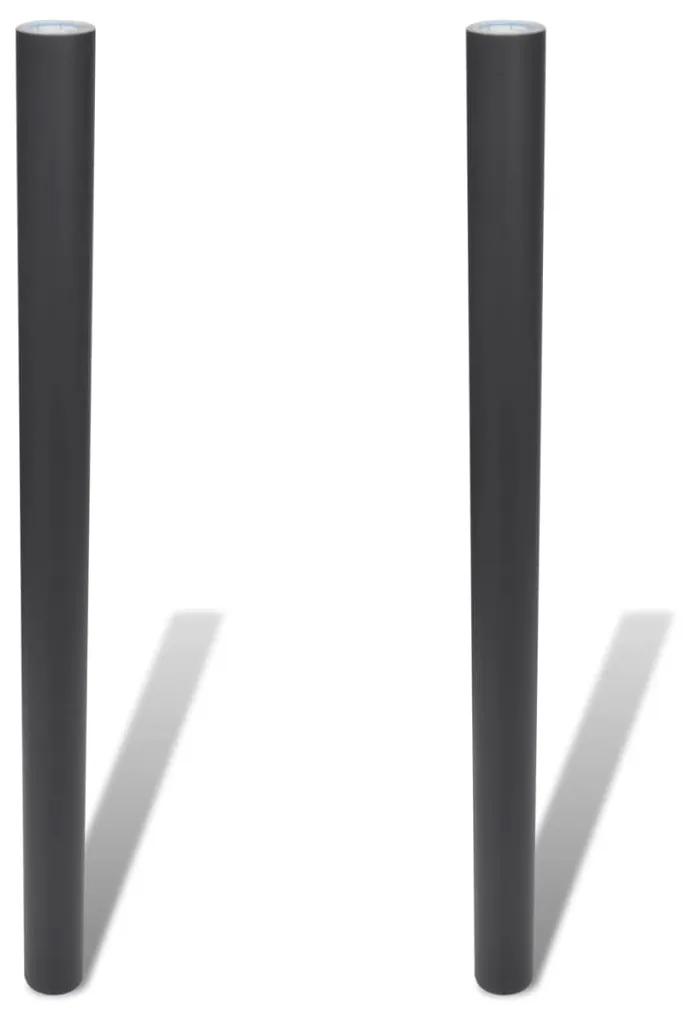 vidaXL Αυτοκόλλητο Τοίχου Μαυροπίνακας 2 Ρολά 0,45 x 2 μ. με Κιμωλίες