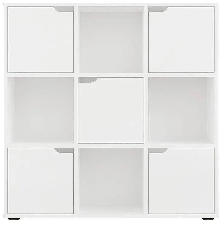 Βιβλιοθήκη Bookel σε λευκή απόχρωση 88.5x27.5x89.3εκ 88.5x27.5x89.3 εκ.