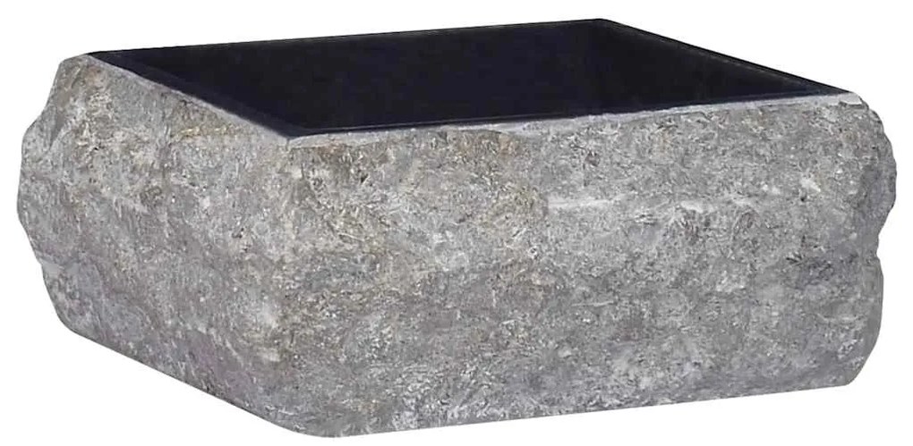 vidaXL Νιπτήρας Μαύρος 30 x 30 x 13 εκ. Μαρμάρινος