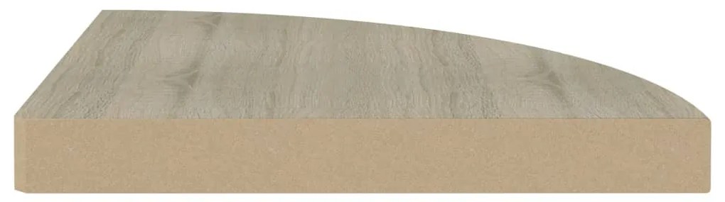 vidaXL Ράφια Τοίχου Γωνιακά 4 τεμ. Χρώμα Δρυός 35x35x3,8 εκ. MDF