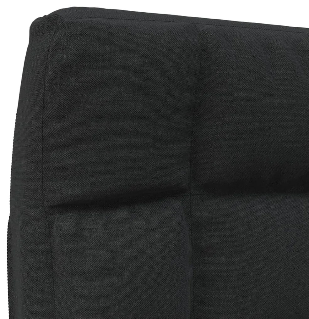 vidaXL Καρέκλα Δαπέδου Πτυσσόμενη Μαύρη Υφασμάτινη