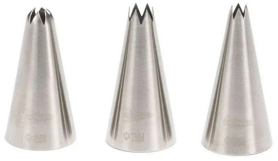 Μύτες Για Κορνέ Σακούλα (Σετ 3Τμχ) 221.01798 Inox Patisse Stainless Steel