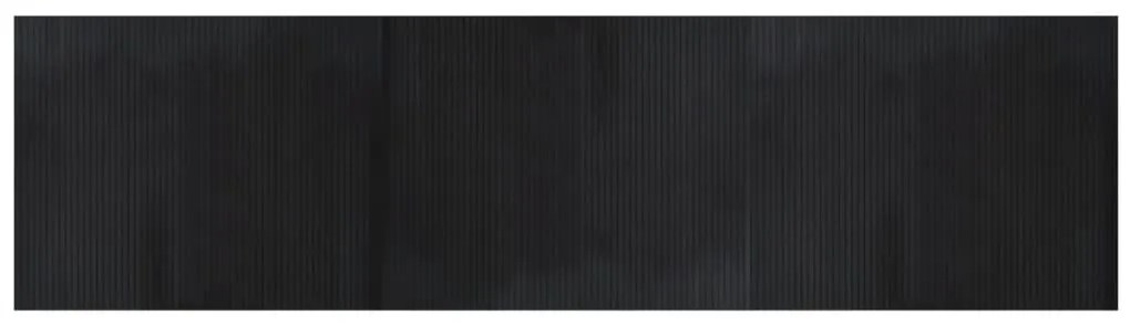 vidaXL Χαλί Ορθογώνιο Μαύρο 80 x 300 εκ. Μπαμπού