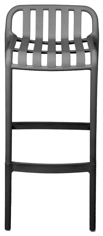 Σκαμπό μπαρ Zoi pp σε ανθρακί απόχρωση 36x56x87 εκ. 36x56x87 εκ.