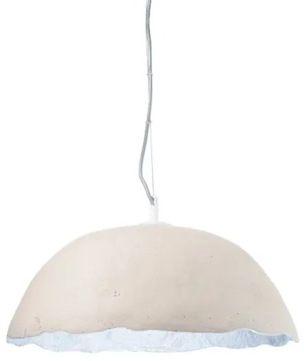 Κρεμαστό Φωτιστικό Οροφής 1ΧΕ27 Φ45 Πηλός ACA-V3729451PWS-Λευκό-Ασημί V3729451PWS