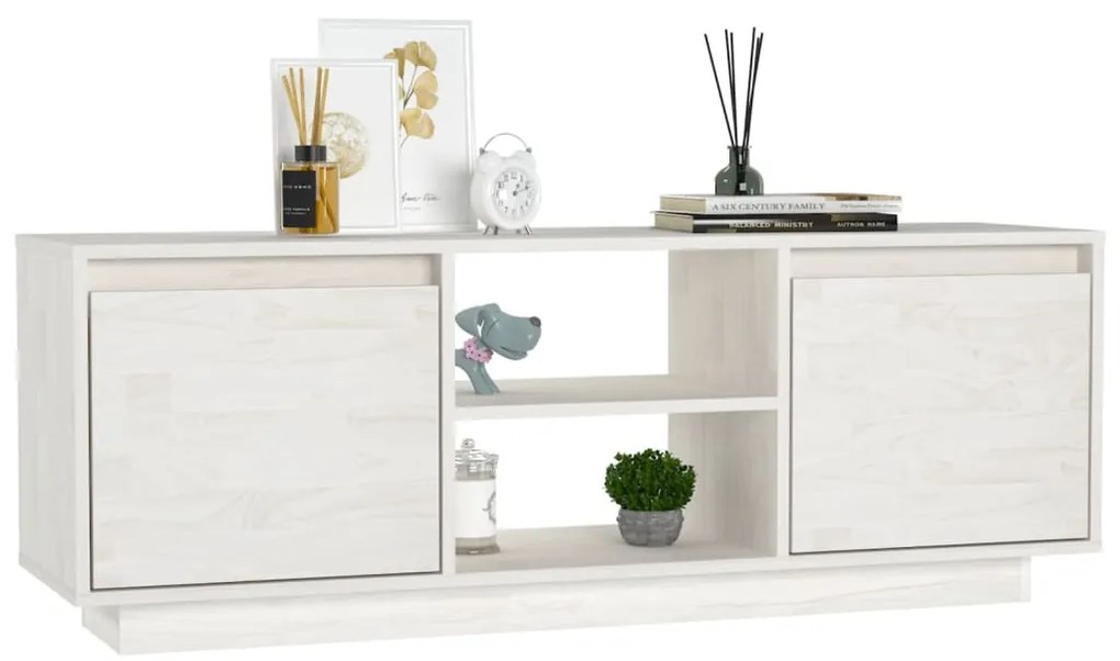 vidaXL Έπιπλο Τηλεόρασης 110 x 30 x 40 εκ. από Μασίφ Ξύλο Πεύκου