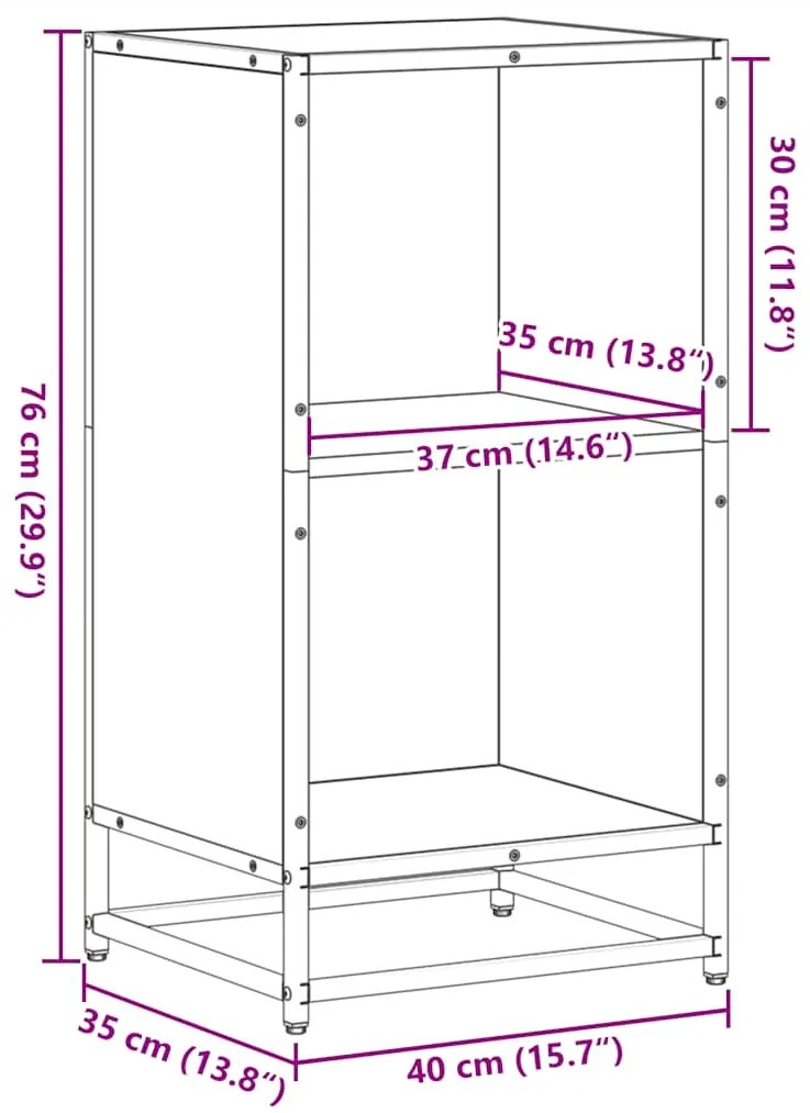 ΝΤΟΥΛΑΠΙ ΒΙΒΛΙΩΝ  ΓΚΡΙ SONOMA 40X35X76 CM ΚΑΤΑΣΚΕΥΑΣΜΕΝΟ ΞΥΛΟ 849097