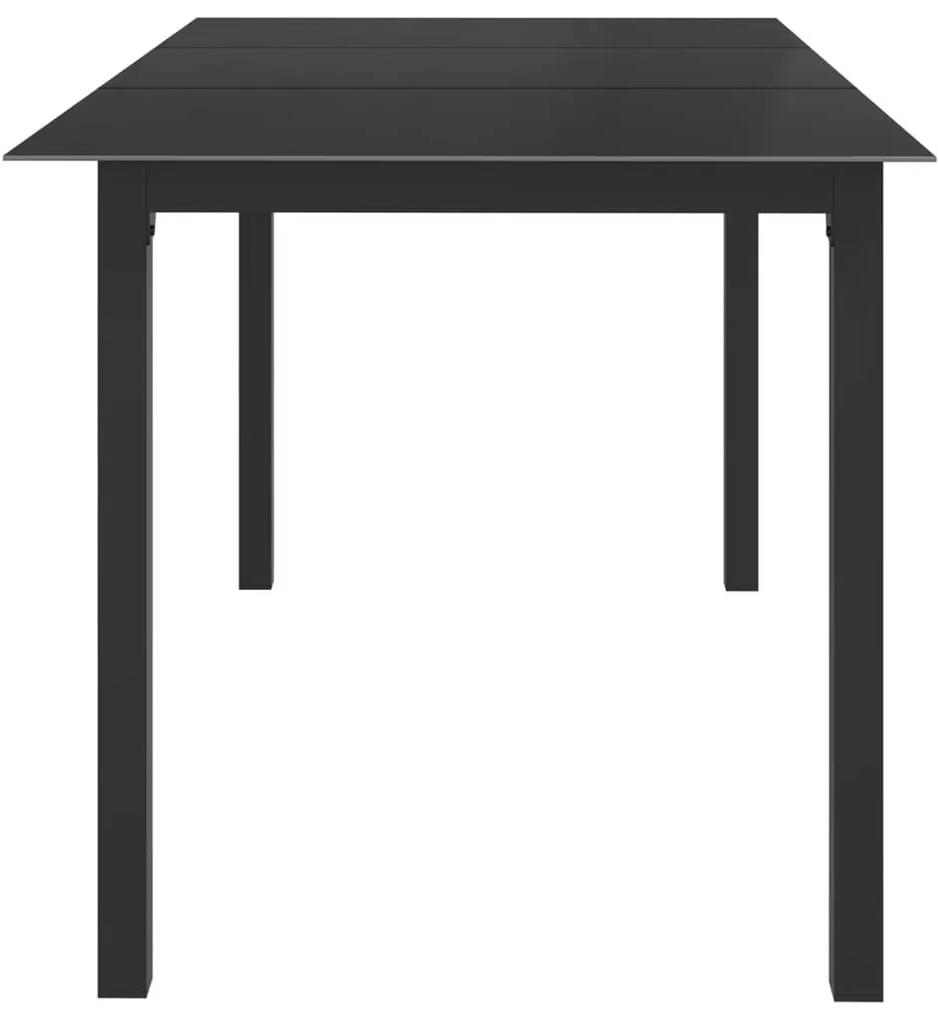 Τραπέζι Κήπου Μαύρο 150 x 90 x 74 εκ. από Αλουμίνιο / Γυαλί - Μαύρο