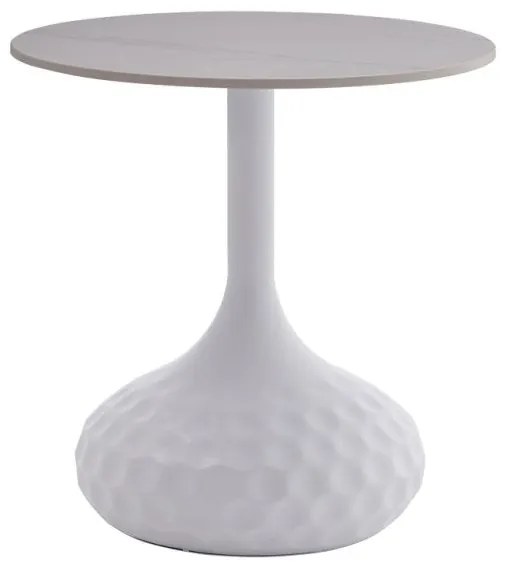 Βοηθητικό τραπέζι Fabron Inart λευκό sintered stone Φ50x52εκ 101-000096 101-000096 Λευκό