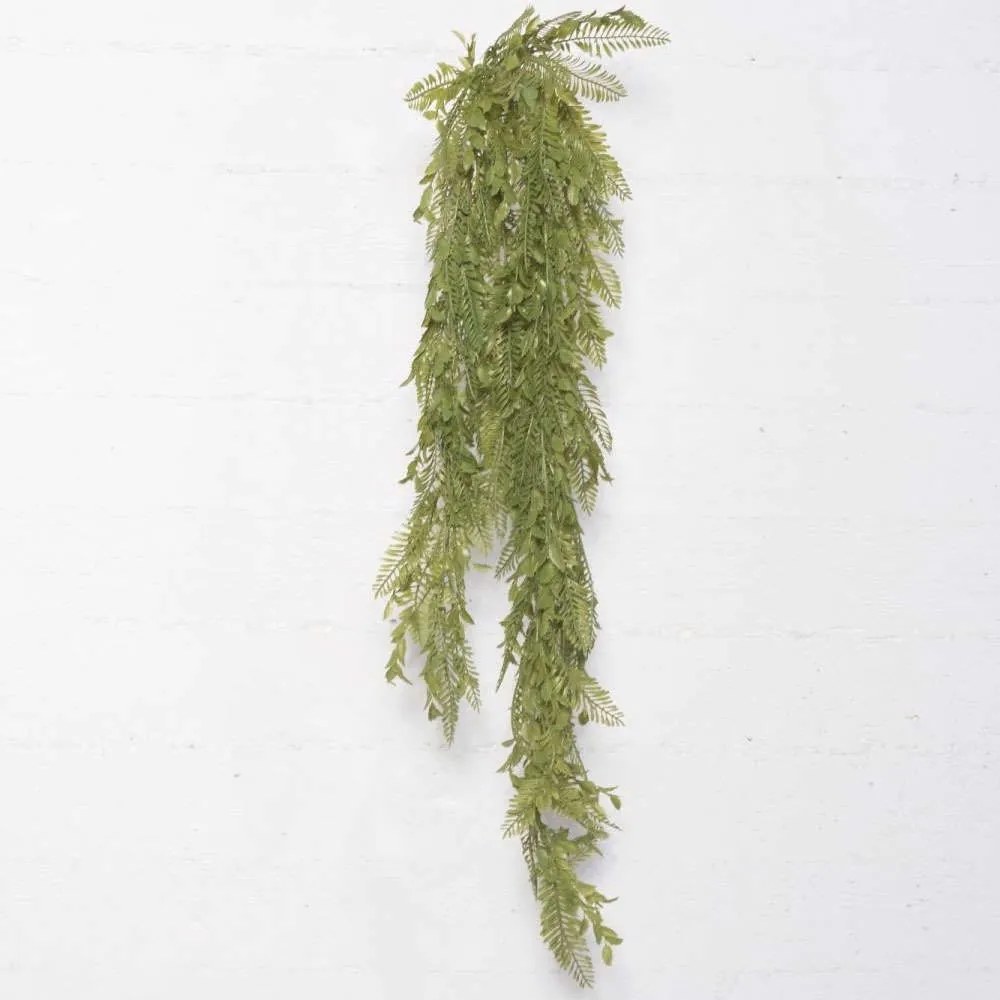 Τεχνητή Κρεμαστή Φτέρη Bracken Rhein 4391-7 110cm Green Supergreens Polyethylene,Fabric