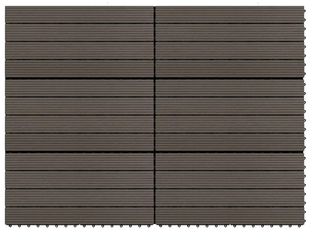 vidaXL Πλακάκια Deck 6 τεμ. Σκούρο Καφέ 60 x 30 εκ. 1,08 μ² από WPC