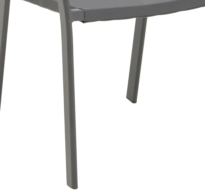 Πολυθρόνα αλουμινίου Glisten pakoworld στοιβαζόμενη ανθρακί σκελετός-textilene φυσικό rattan 56x62x77εκ - 291-000006