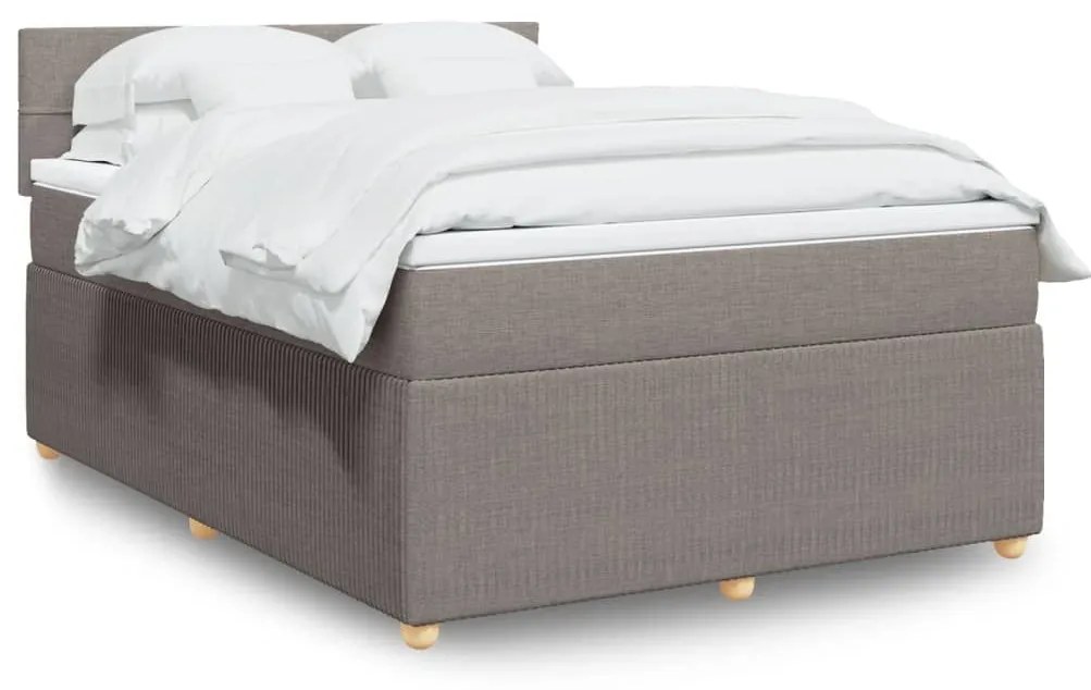 ΚΡΕΒΑΤΙ BOXSPRING ΜΕ ΣΤΡΩΜΑ TAUPE 140X190 ΕΚ. ΥΦΑΣΜΑΤΙΝΟ 3287455