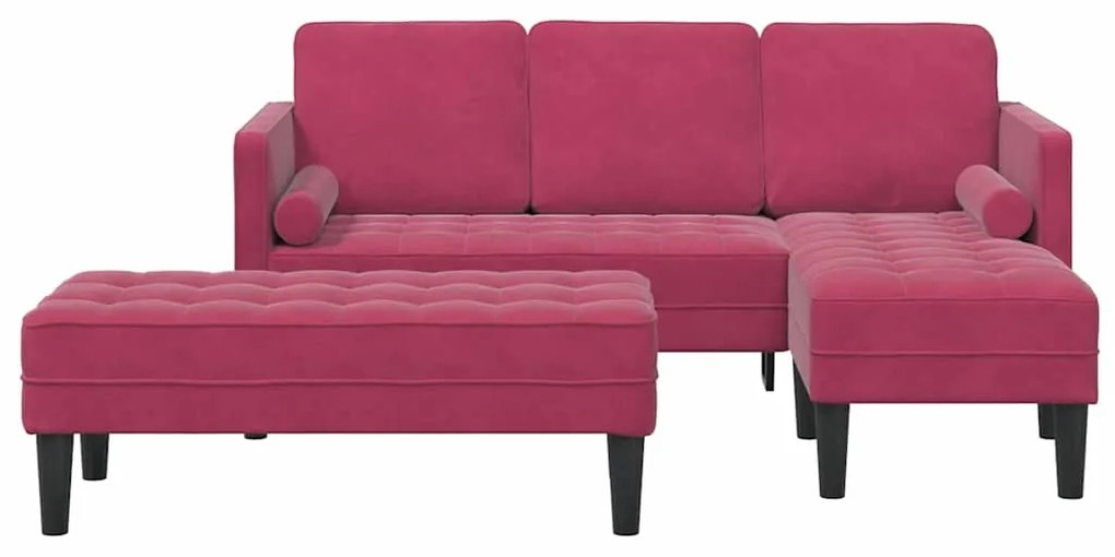 vidaXL Σετ Καναπέ 2 pcs Μπορντό 173 x 131 x 67 εκ Βελούδο