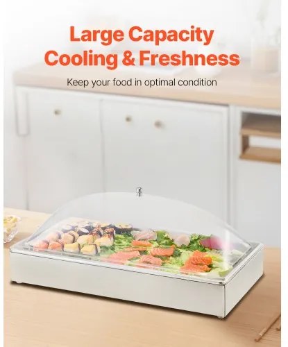 VEVOR Countertop Food Serving Display Container Condiment Dispenser with Lid