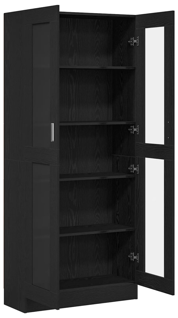 vidaXL Βιβλιοθήκες 2 τμχ Μαύρη Δρυς 82,5x30,5x185 εκ - Επεξεργασμένο Ξύλο
