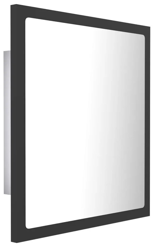 Καθρέφτης Μπάνιου με LED Γκρι 40 x 8,5 x 37 εκ. από Ακρυλικός - Γκρι