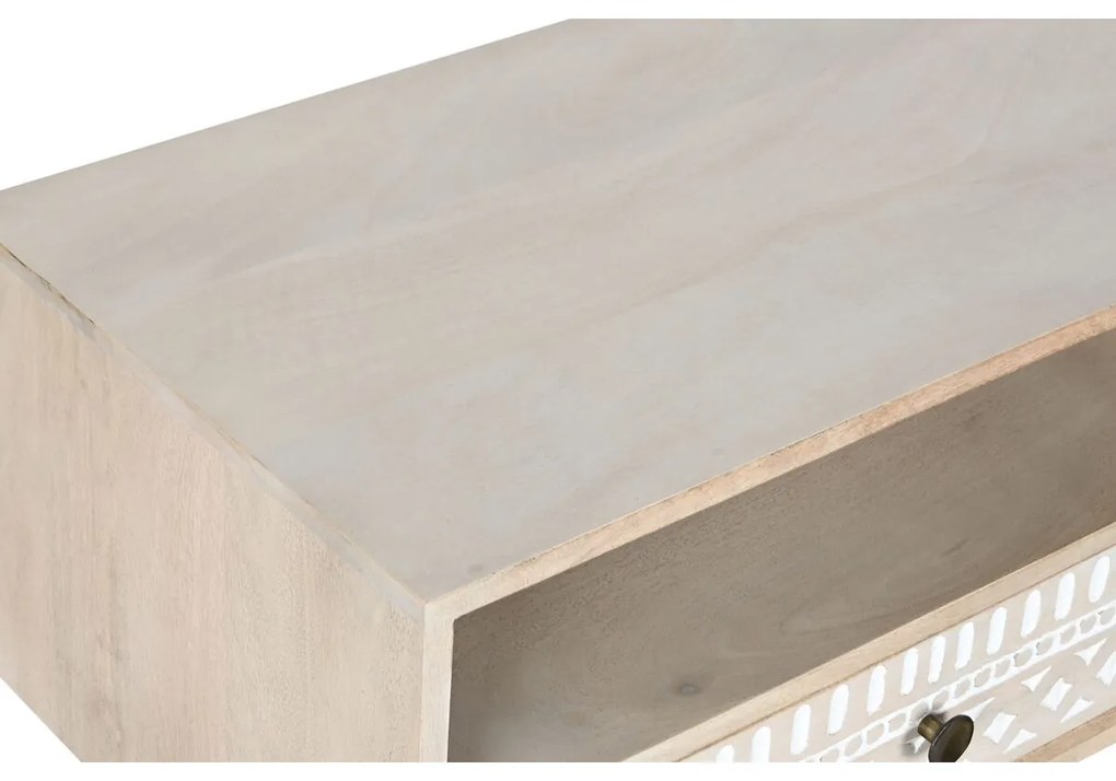 Τηλεόραση DKD Home Decor Λευκό Φυσικό Ξύλο από Μάνγκο 130 x 40 x 45 cm