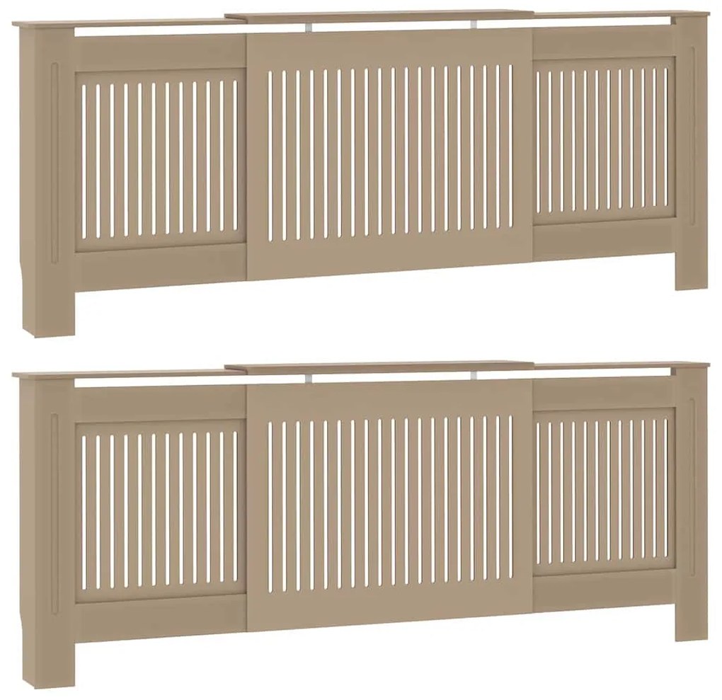 vidaXL Καπάκι Καλοριφέρ 2 pcs Καφέ 205 x 20,5 x 81,5 εκ.