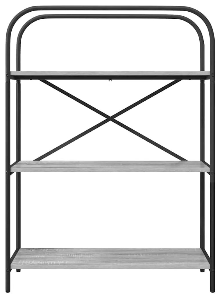 vidaXL Ράφι Βιβλίων Γκρι sonoma 80 x 30 x 109 εκ Επεξεργασμένο ξύλο