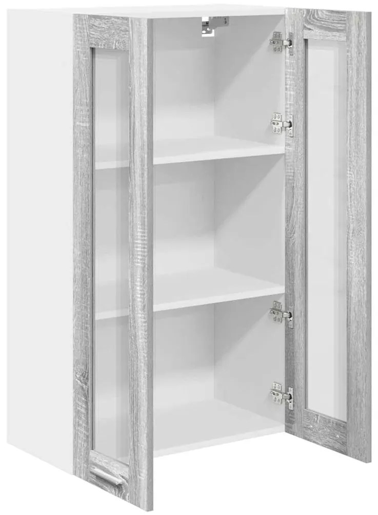 vidaXL Κρεμαστό ντουλάπι με αποθήκευση Γκρίζο Σονομα 60 x 31 x 100 εκ.