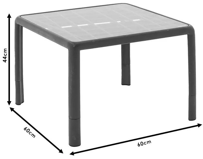 Σετ κήπου Intricate σετ 4τμχ PP ανθρακί-ύφασμα ανθρακί antique 129x6468.5x82 εκ.