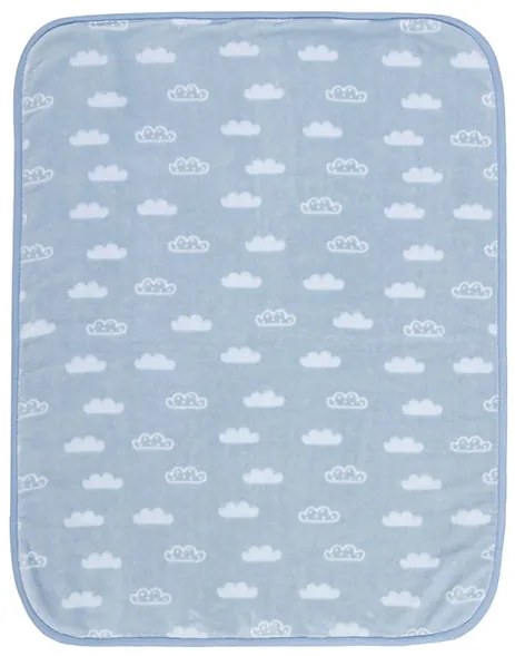 Βρεφική Κουβέρτα Αγκαλιάς Clouds Blue 75x100 Nef-Nef Homeware